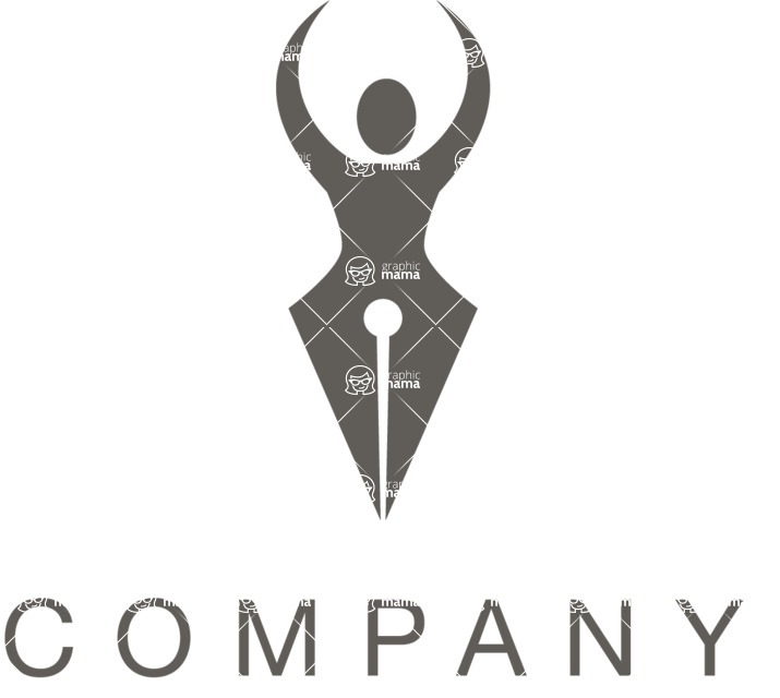 Business Logo Templates - vector graphics in a pack from GraphicMama - Simple Style Company Logo Design with Fountain Pen